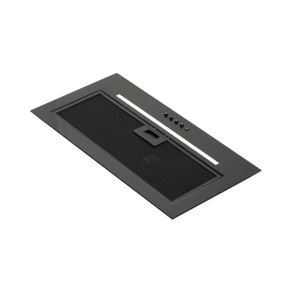 Black Built Into Canopy Extractor Luxury Cooker Hood Luxair TGCCH55CANBK 55 cm BLACK