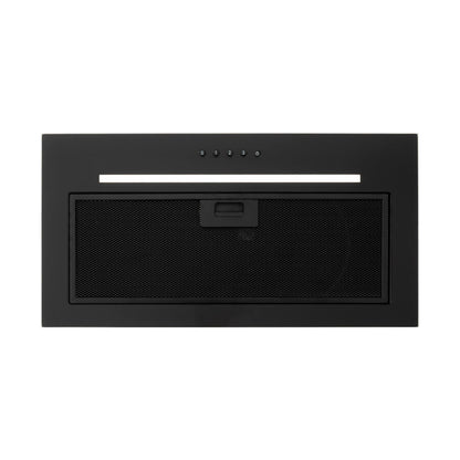 Black Built Into Canopy Extractor Luxury Cooker Hood Luxair TGCCH55CANBK 55 cm BLACK