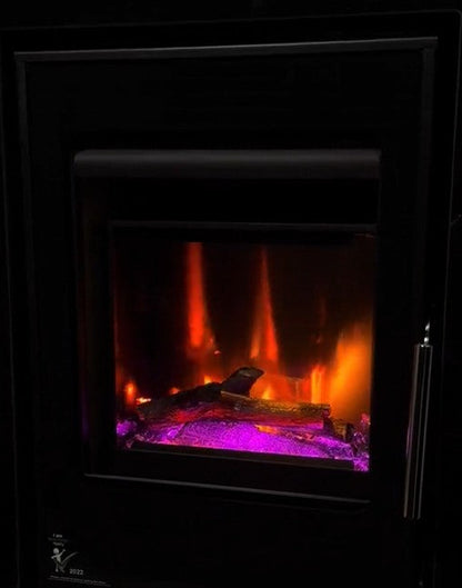 VIT900 Remote Controlled Log Effect Inset Dummy Electric Fire For Solid Fuel Stoves 9kw