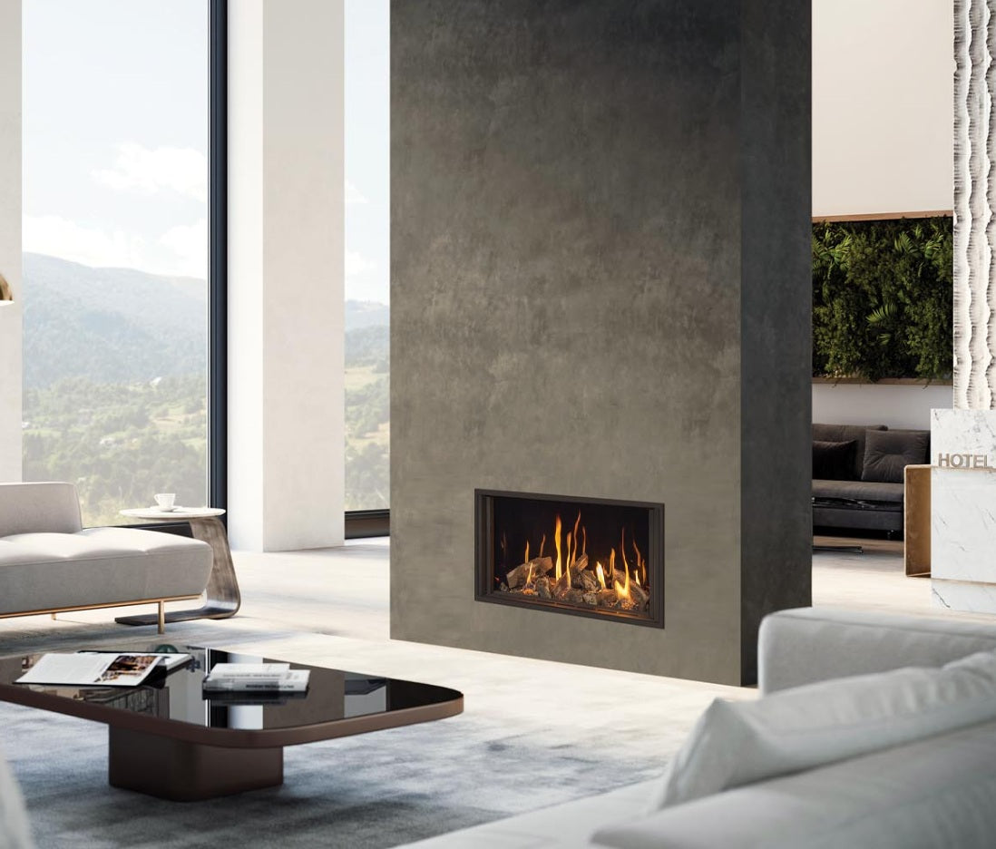 Gazco Onyx Avanti 65-1 Conventional Flue Log Effect Gas Fire with Edge Plus Frame
