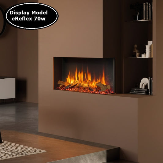 Gazco eReflex 70w 3 Sided Electric Fire Clearance Model- (700mm wide)