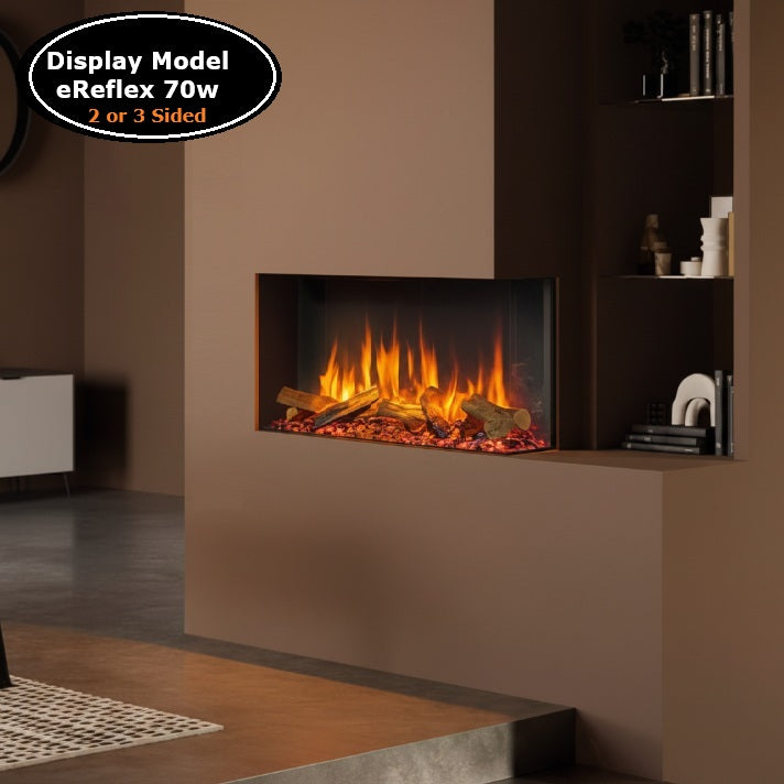 Gazco eReflex 70w 3 Sided Electric Fire Clearance Model- (700mm wide)
