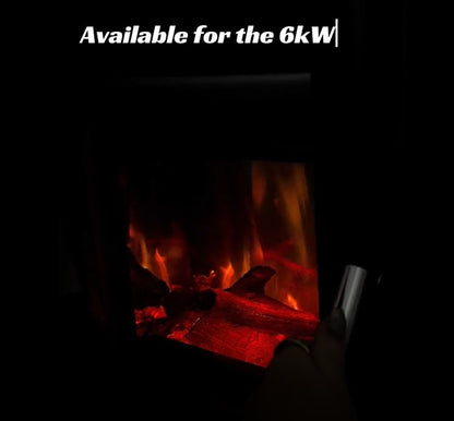 VIT600 Remote Controlled Log Effect Inset Dummy Electric Fire For Solid Fuel Stoves 6kw