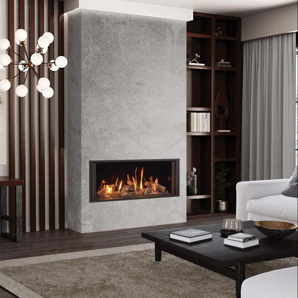 Gazco Onyx Avanti 85-2 Balanced Flue Log Effect Gas Fire with Edge Plus Frame
