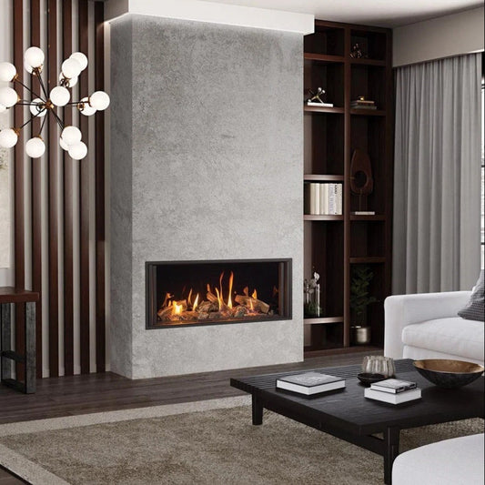 Gazco Onyx Avanti 85-2 Balanced Flue Log Effect Gas Fire with Edge Plus Frame