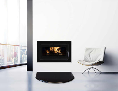 Heat Design Vitae 8kW Wood Burner Landscape Inset Cassette Solid Fuel Stove & 9m Flue Bundle