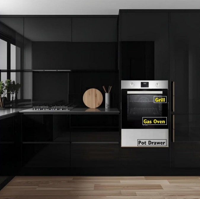 Built In Gas Double Oven Replacement Pack Gas Oven,Electric Grill & Stainless Blanking Panel