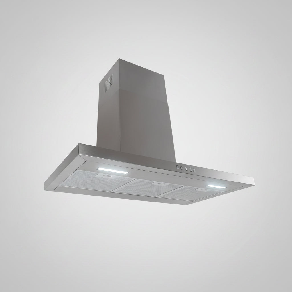LaModa Brushless Slimline Flat Wall Mounted Linear Extractor Fan Cooker Hood Range Stainless Steel