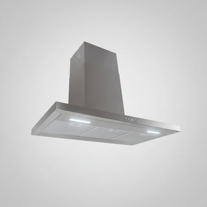 LaModa Brushless Slimline Flat Wall Mounted Linear Extractor Fan Cooker Hood Range Stainless Steel
