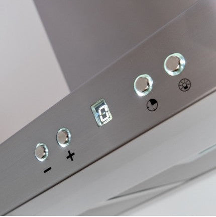 LaModa Brushless Slimline Flat Wall Mounted Linear Extractor Fan Cooker Hood Range Stainless Steel