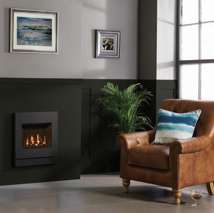 Gazco Logic HE Balanced Flue Coal Effect Gas Fire with Designio2 Graphite Frame