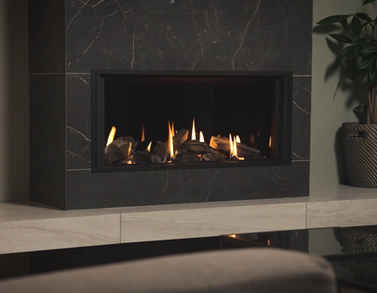Gazco Onyx Avanti 85 Balanced Flue Log Effect Gas Fire with Edge Plus Frame