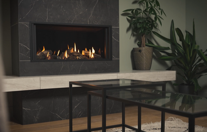 Gazco Onyx Avanti 85 Balanced Flue Log Effect Gas Fire with Edge Plus Frame