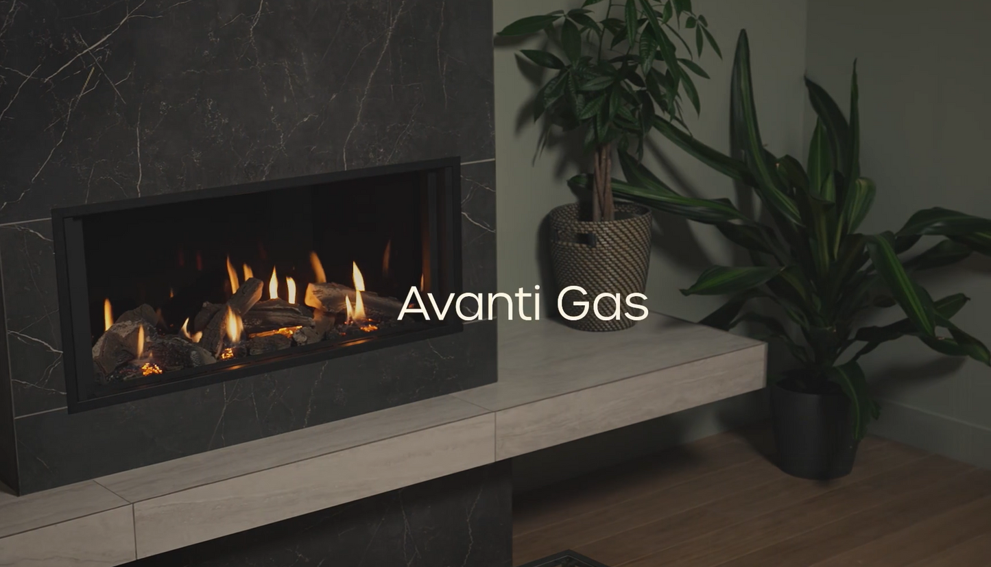 Gazco Onyx Avanti 85 Balanced Flue Log Effect Gas Fire with Edge Plus Frame