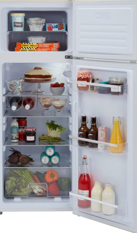 CDA Betty RETRO 1950's Style 55cm Fridge Freezer - H 144 cm x W 55 cm x D 61.5 cm