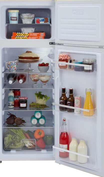 CDA Betty RETRO 1950's Style 55cm Fridge Freezer - H 144 cm x W 55 cm x D 61.5 cm