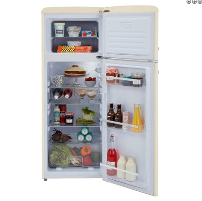 CDA Betty RETRO 1950's Style 55cm Fridge Freezer - H 144 cm x W 55 cm x D 61.5 cm