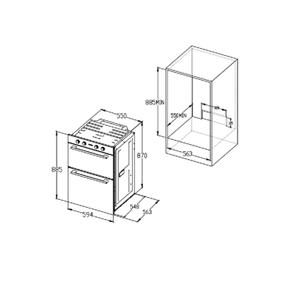 Belling 90cm Electric Double Oven Diagram