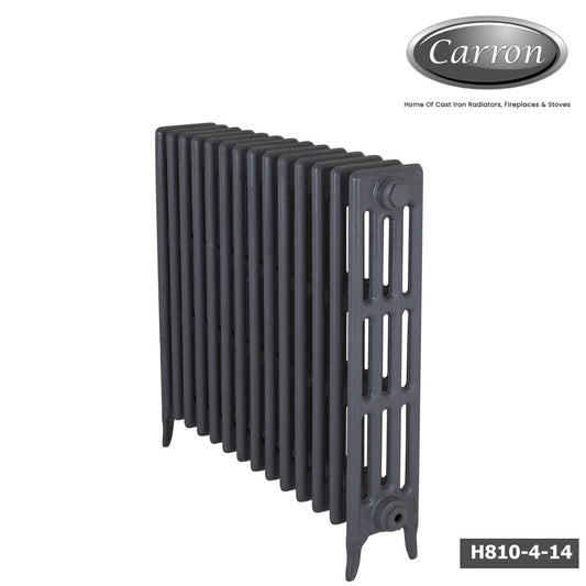 Victorian Cast Iron Radiator–4 Column 14 Section,81O High ,W888 by D140mm(Primed Grey)
