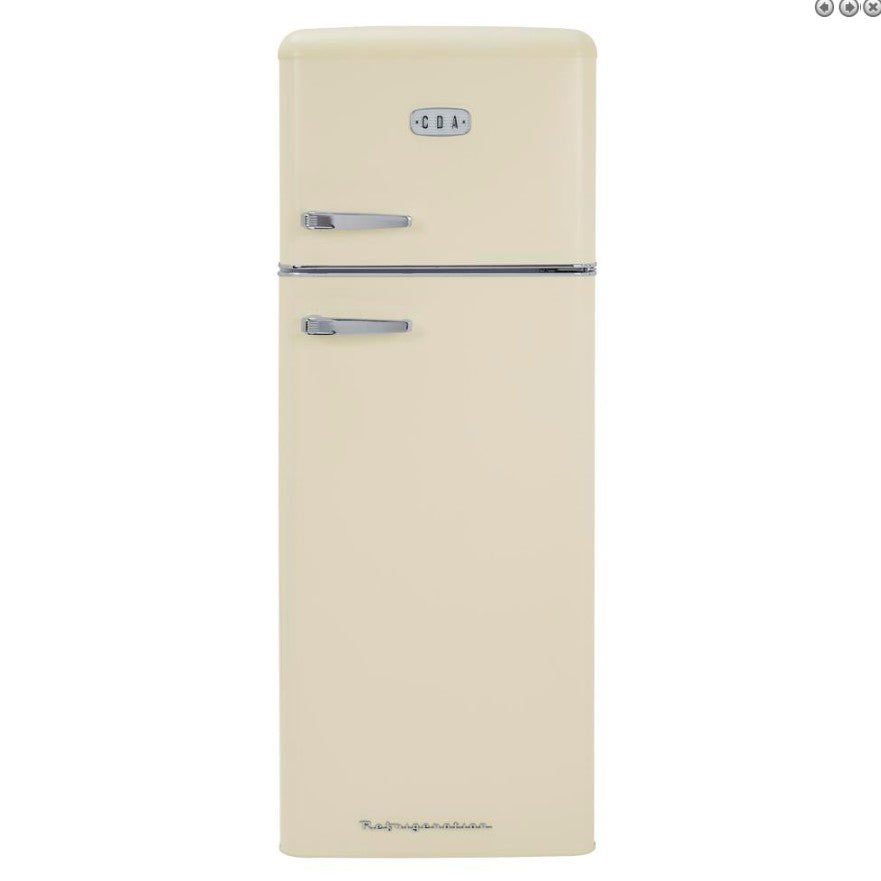 CDA Betty RETRO 1950's Style 55cm Fridge Freezer - H 144 cm x W 55 cm x D 61.5 cm