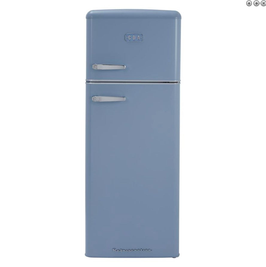 CDA Betty RETRO 1950's Style 55cm Fridge Freezer - H 144 cm x W 55 cm x D 61.5 cm