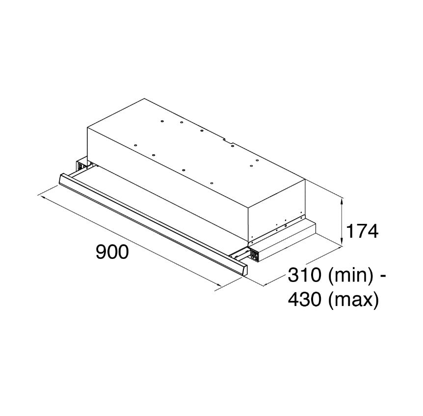 CDA CTE Telescopic Range of Extractor Cooker Hoods in Stainless Steel