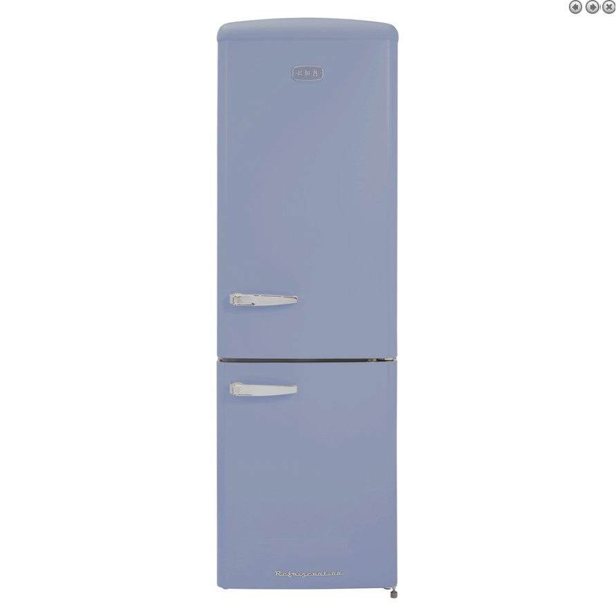 CDA Florence Retro 50s-Style Frost Free Fridge Freezer -H 199 cm x W 60 cm x D 72.5 cm
