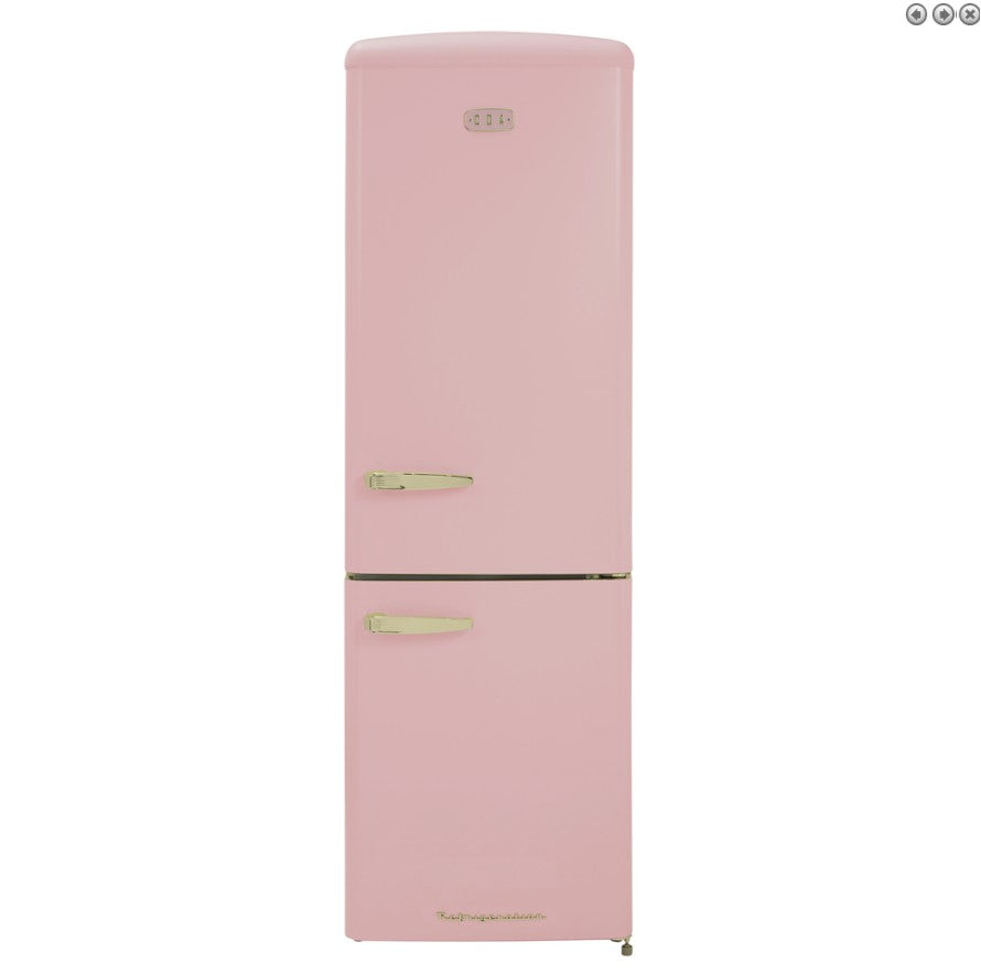 CDA Florence Retro 50s-Style Frost Free Fridge Freezer -H 199 cm x W 60 cm x D 72.5 cm