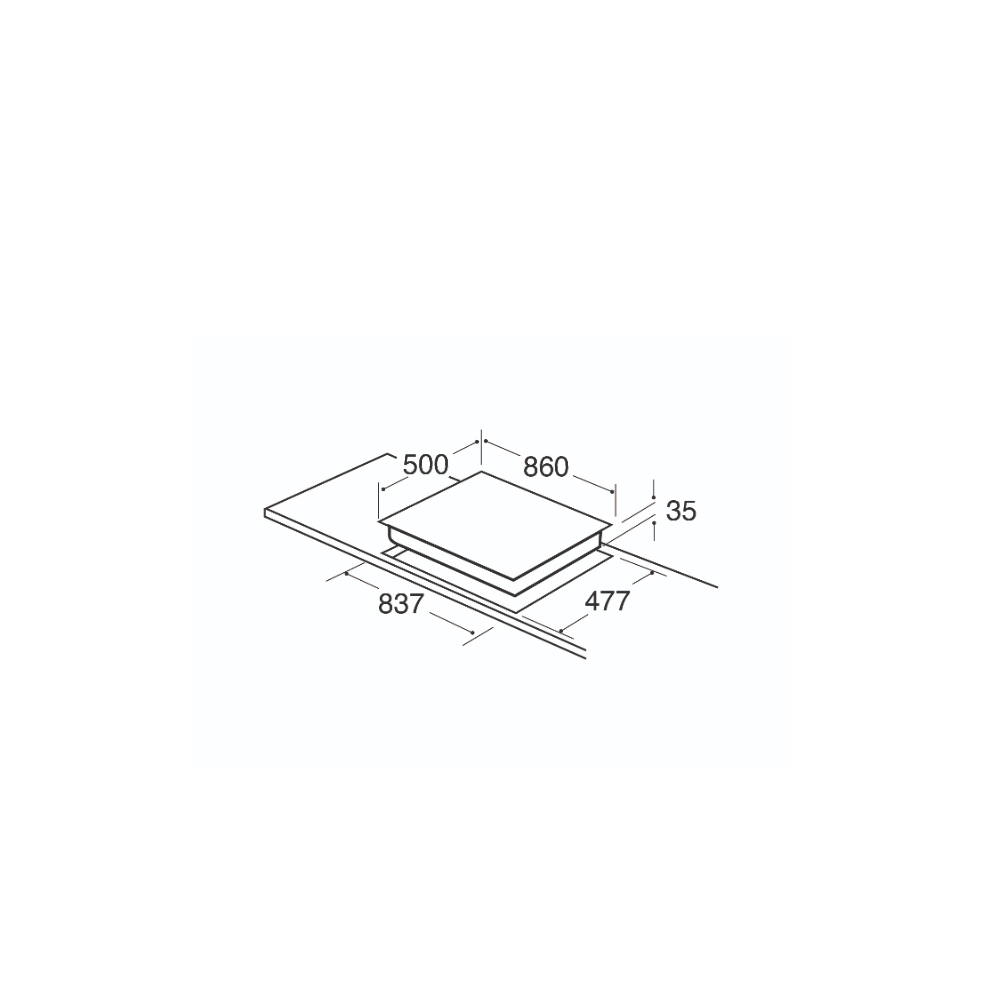 CDA HG9351SS Five Burner 90cm Gas Hob