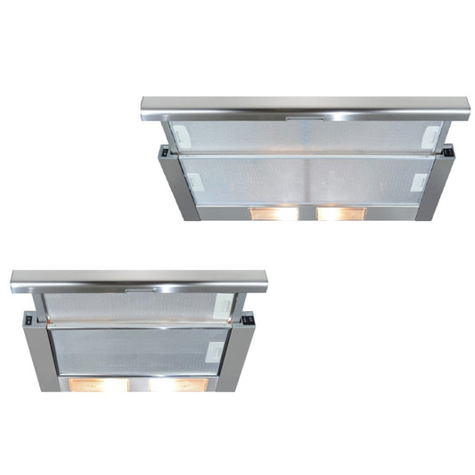 CDA CTE Telescopic Range of Extractor Cooker Hoods in Stainless Steel