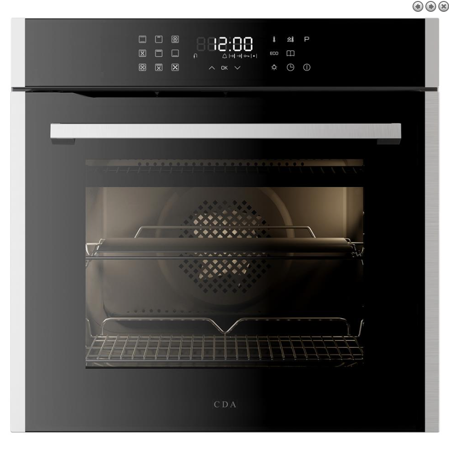CDA Kitchen Appliance Premium Pack E: Built-In 2 by 13-Function Pyrolytic Ovens with Frameless 5-Zone Induction Hob