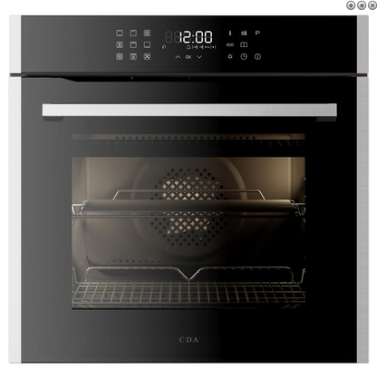 CDA Kitchen Appliance Premium Pack E: Built-In 2 by 13-Function Pyrolytic Ovens with Frameless 5-Zone Induction Hob
