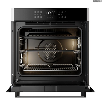 CDA Kitchen Appliance Premium Pack E: Built-In 2 by 13-Function Pyrolytic Ovens with Frameless 5-Zone Induction Hob