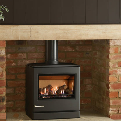 Gazco Yeomann CL8 Balanced Flue Gas Stove – High Efficiency Log Effect Gas Stove