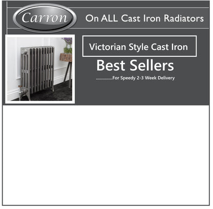 Victorian Cast Iron Radiator–4 Column 19 Section,660 HIGH by W1193 by D140mm, (Primed Grey)