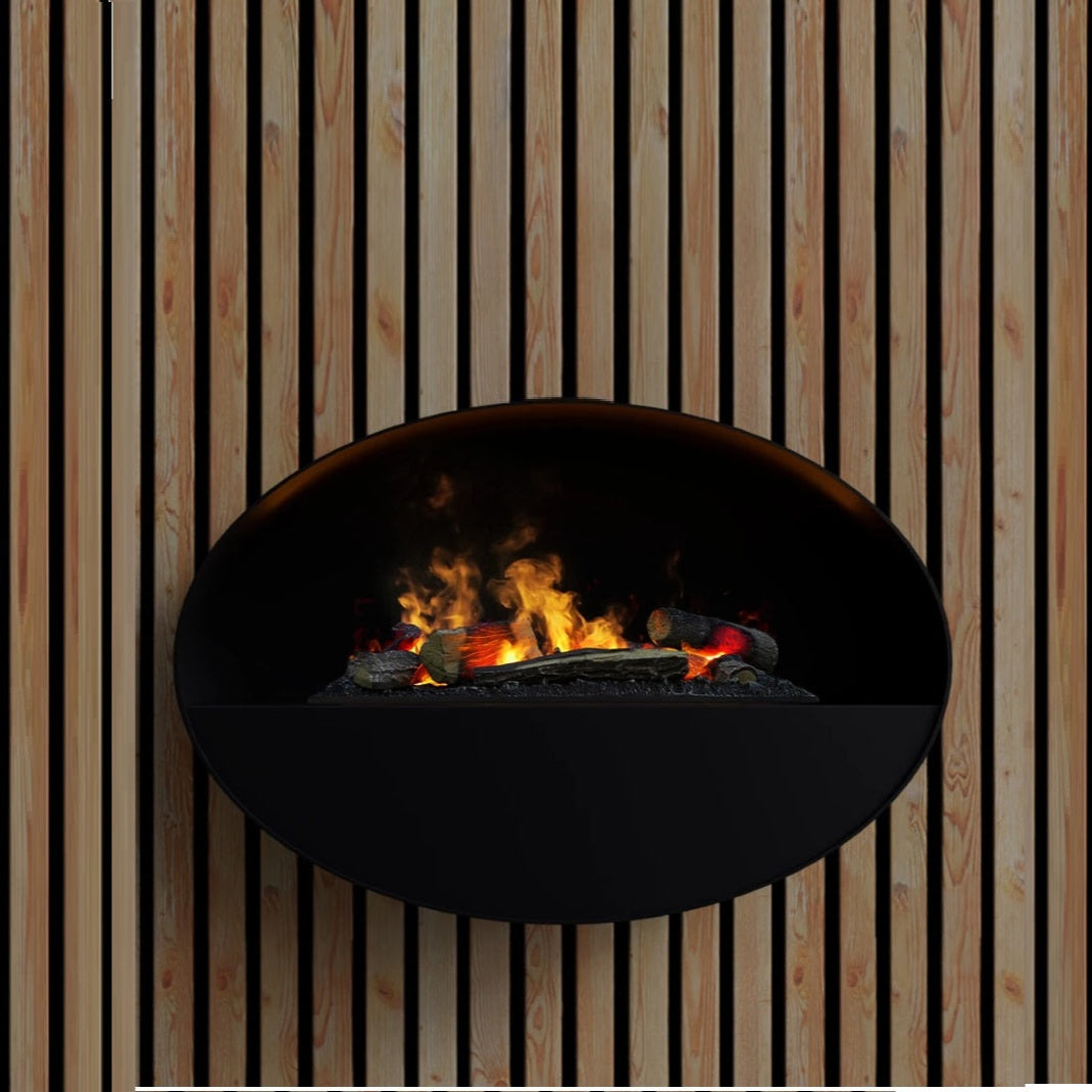 ScandiFlame Mystic Electric Wall-Mounted Water Vapour Smoked Light Fire Fireplace
