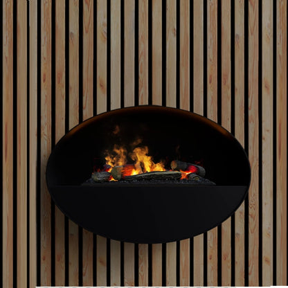 ScandiFlame Mystic Electric Wall-Mounted Water Vapour Smoked Light Fire Fireplace