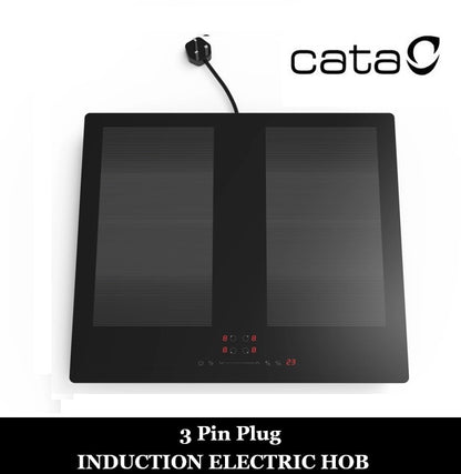Cata UBFLEX60 60cm Flex Zone 13 Amp Induction Hob Black Glass 3 Pin Plug Induction Hob