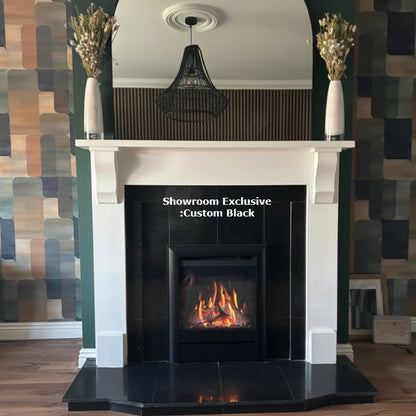 Wildfire Ravel 400 HE Log Effect Slide Control Conventional Flue Gas Fire Anthracite Contemporary Trim