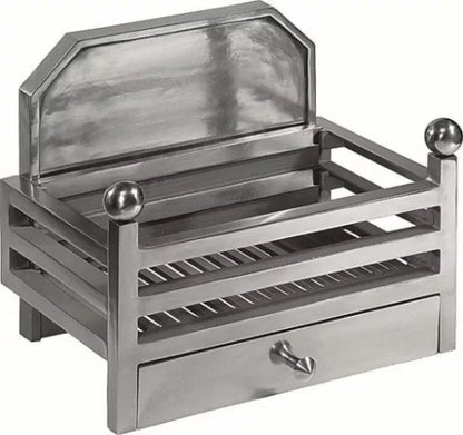 Elan Backed Remote Controlled Gas Basket Fire with tailored Gas Inset Fire Coal Effect