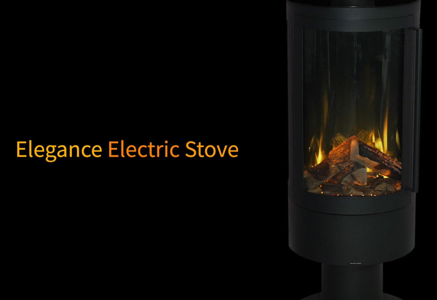 TrueFlame Mulberry 3DX 4K Remote Controlled Electric Stove by Solution Electric Fires