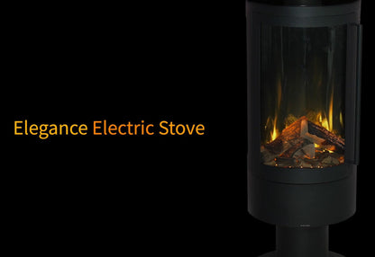 TrueFlame Mulberry 3DX 4K Remote Controlled Electric Stove by Solution Electric Fires