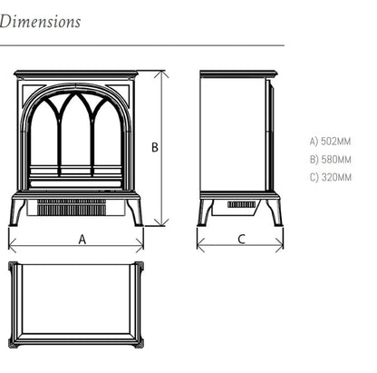 Wildfire 400e Remote Controlled Cast Metal Electric Stove Log Effect