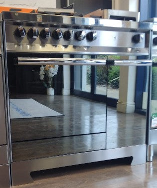 Lofra MT96MF/C 90cm Dual Fuel Range Cooker Stainless–Multifunction Oven Pull-Out Trolley