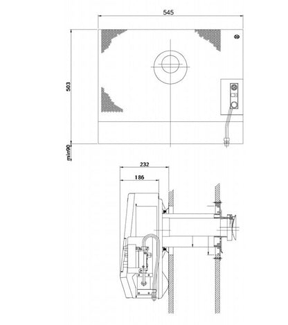 Dru Arts Gas 3/26 Kilowatt Wall Balanced Flued Mounted Gas Heater Cream