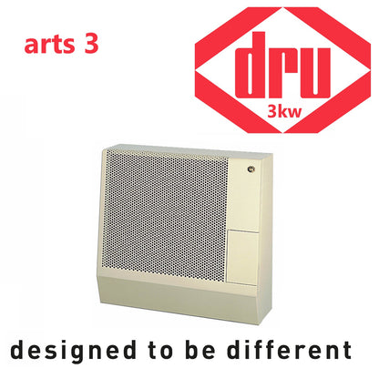 Dru Arts Gas 3/26 Kilowatt Wall Balanced Flued Mounted Gas Heater Cream