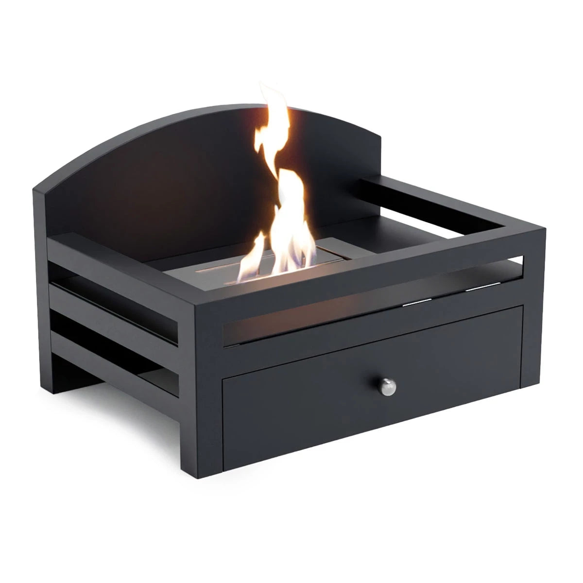 Scandi-Flames Bioethanol 18" Dunlaoighre Fireplace Bioethanol Basket in Kingston Black