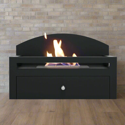 Scandi-Flames Bioethanol 18" Dunlaoighre Fireplace Bioethanol Basket in Kingston Black