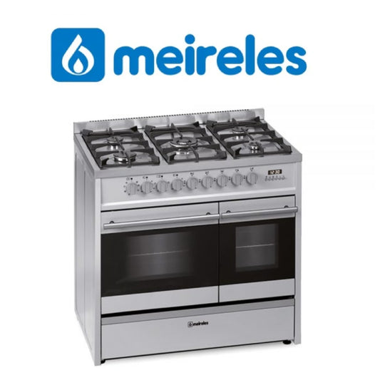 Meireles E916 X 90cm Professional Dual Fuel Cooker in Stainless Steel