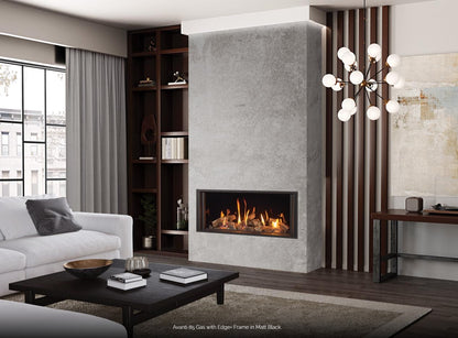 Gazco Onyx Avanti 85-2 Balanced Flue Log Effect Gas Fire with Edge Plus Frame